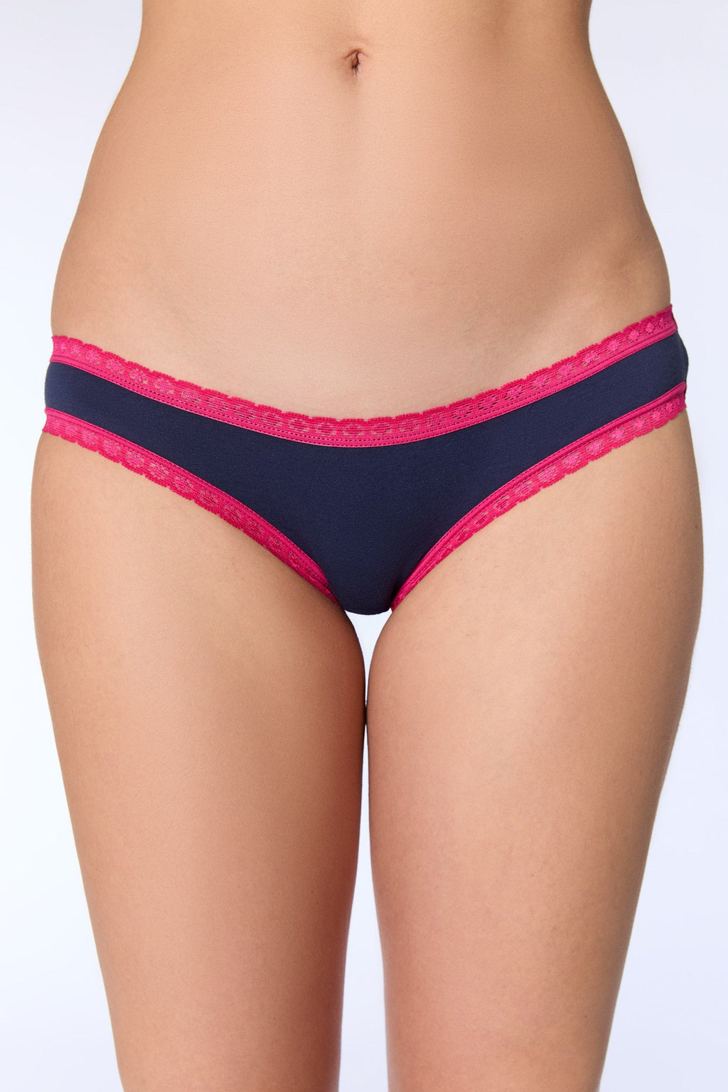 Women's Brief with Lace, Navy