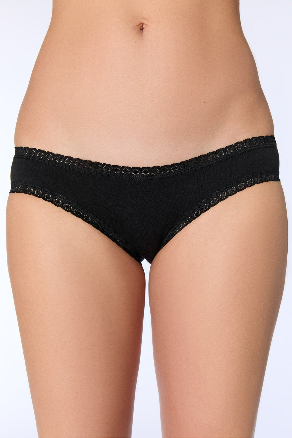 Women's Brief with Lace, Black 3-Pack