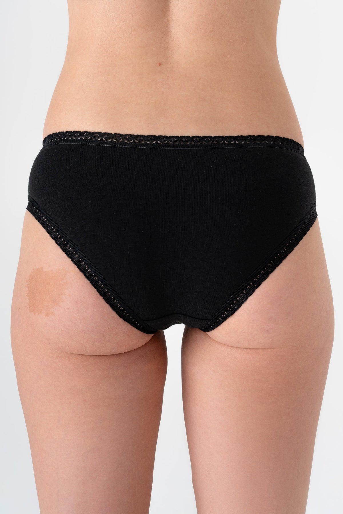 Women's Brief with Lace, Black — Albero Natur, view 4