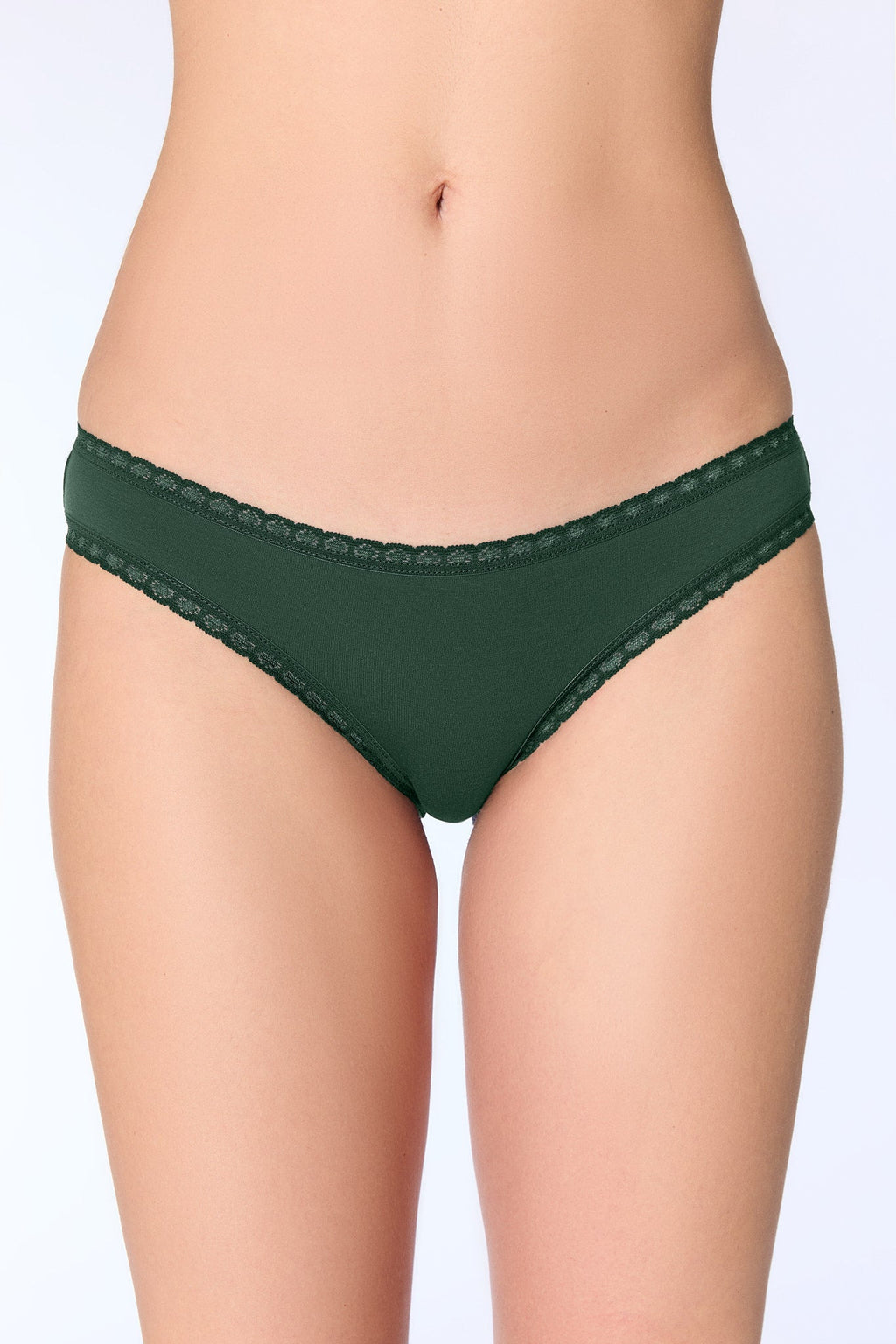 Women's Brief with Lace, Pine Needle