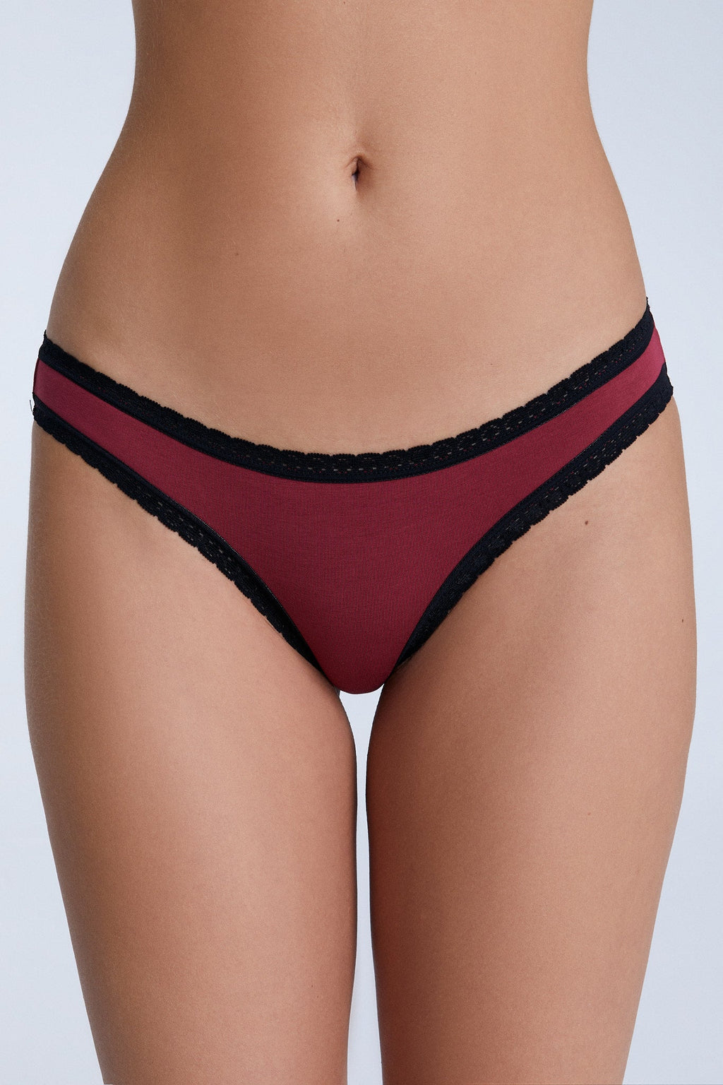 Women's Brief with Lace, Tibet Red 3-Pack