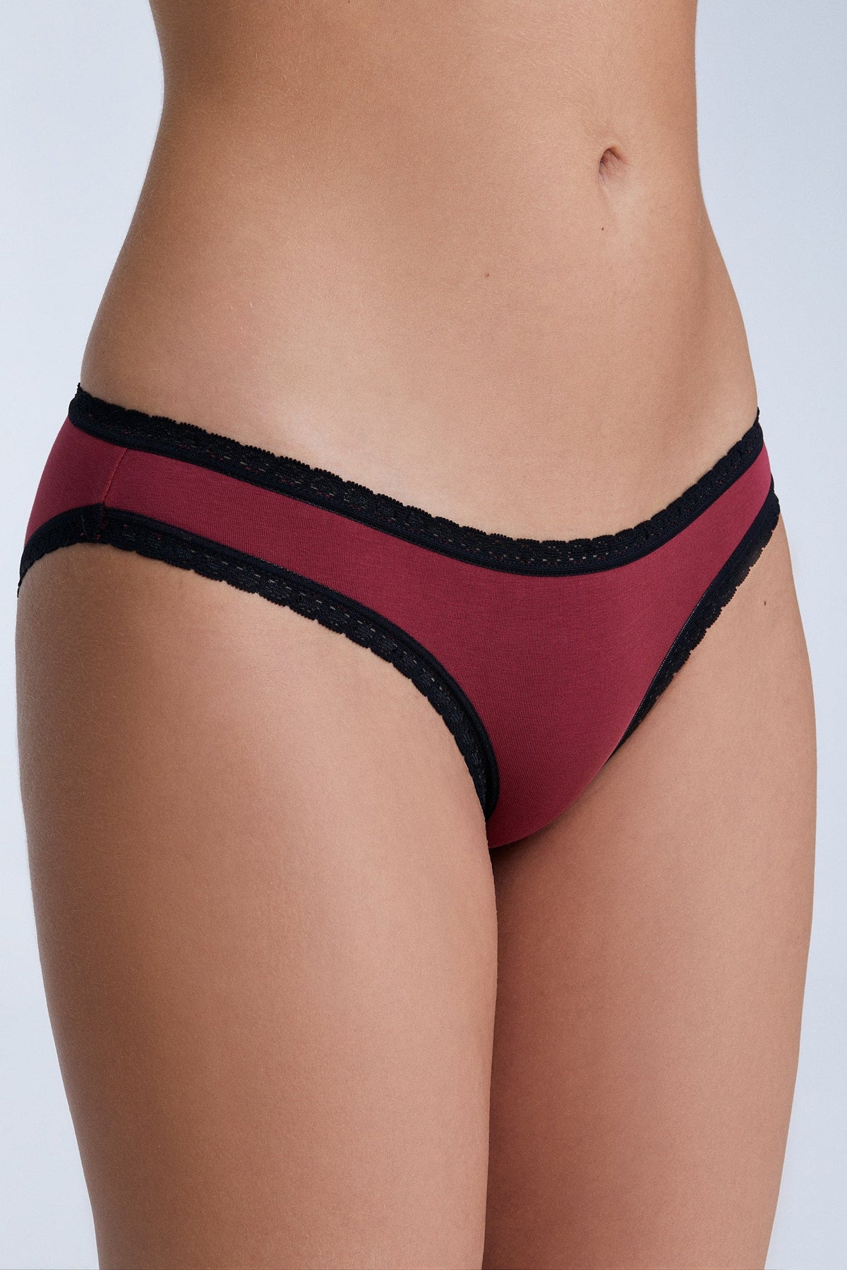 Women's Brief with Lace, Tibet Red 3-Pack
