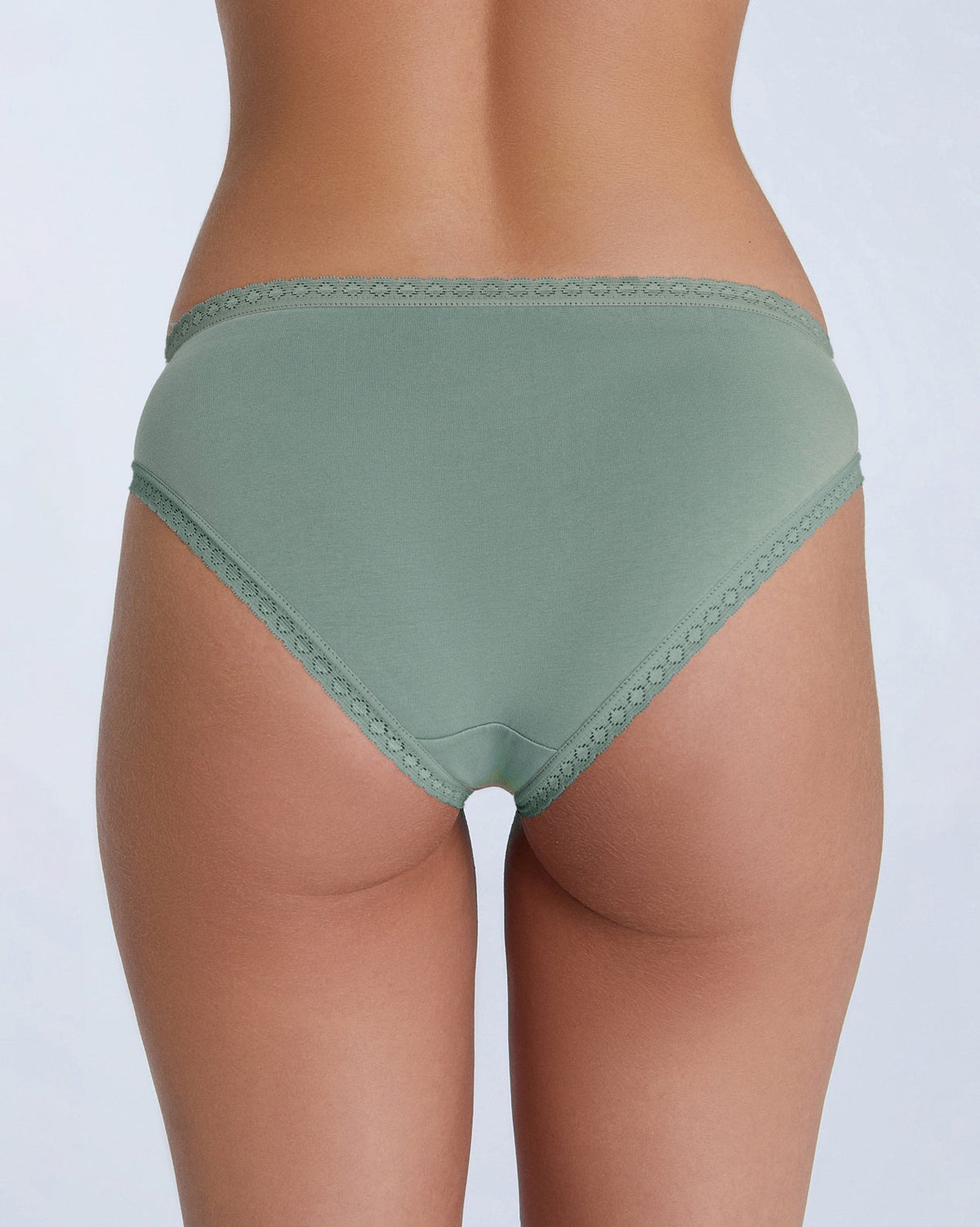 Women's Brief with Lace, Iceberg Green 3-Pack — Albero Natur, view 4