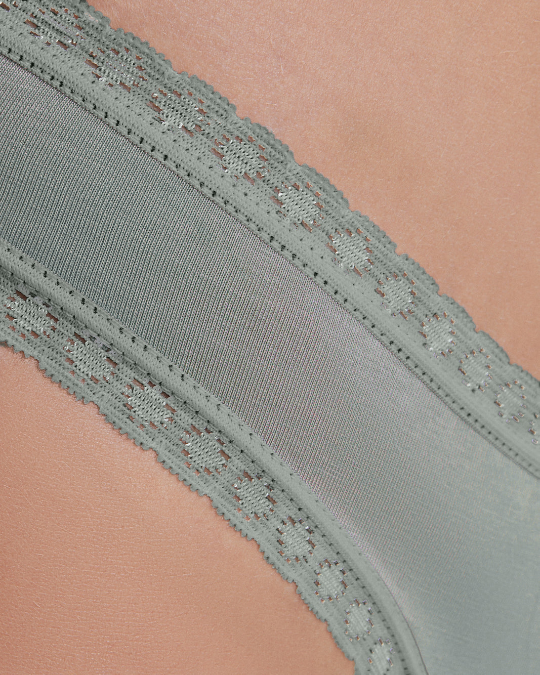 Women's Brief with Lace, Iceberg Green 3-Pack — Albero Natur, view 5