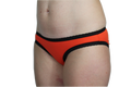 Women's Brief with Lace, Orange
