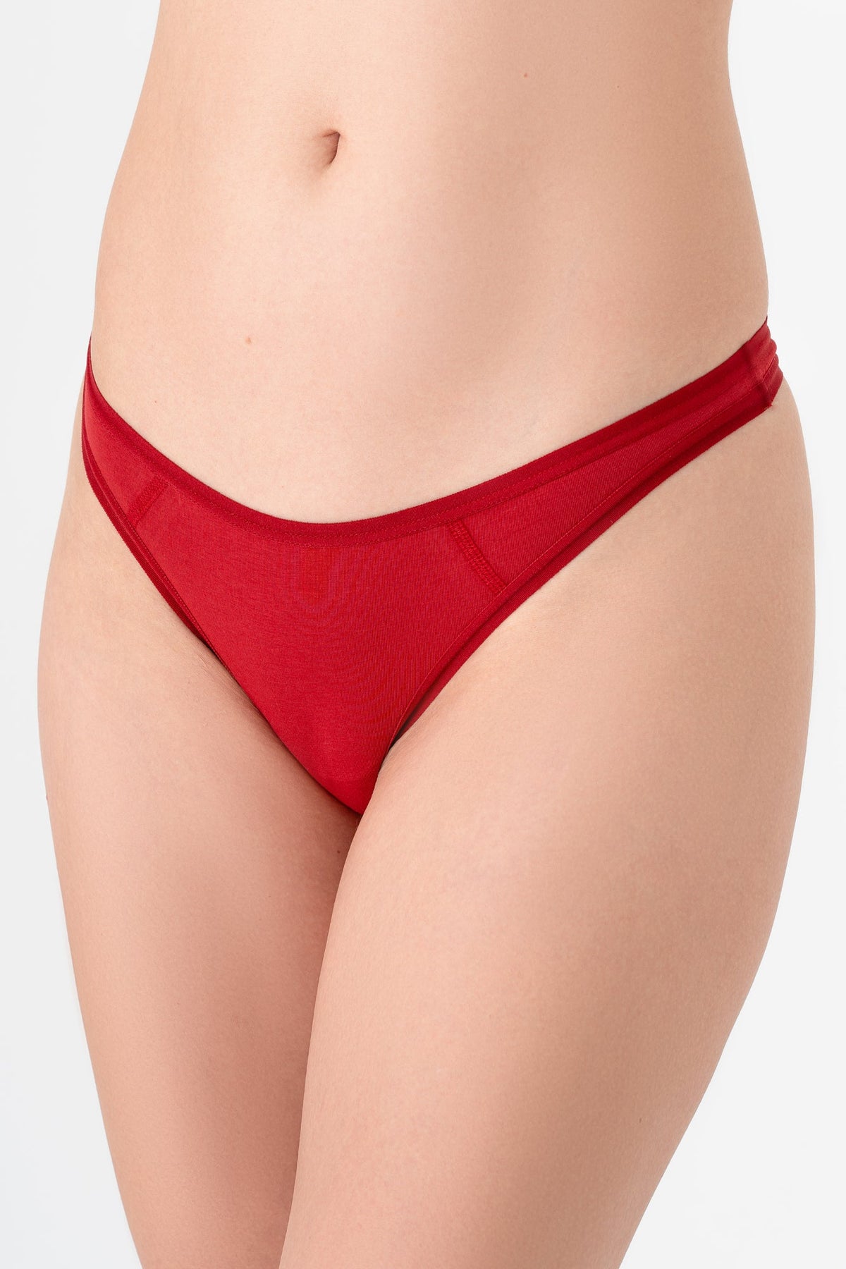 Women's Thong Brief, Red — Albero Natur, view 2