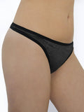 Women's Thong Brief, Anthracite - Melange