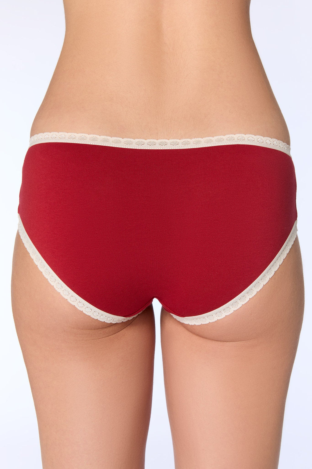 Hipster with Lace, Red