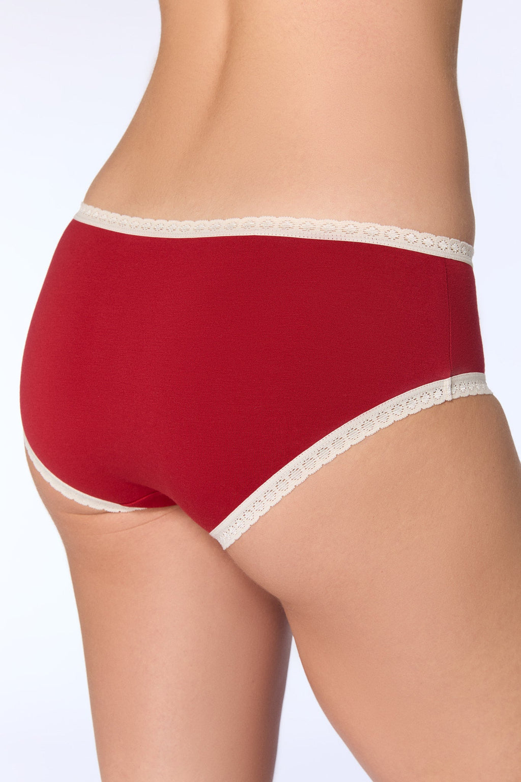 Hipster with Lace, Red