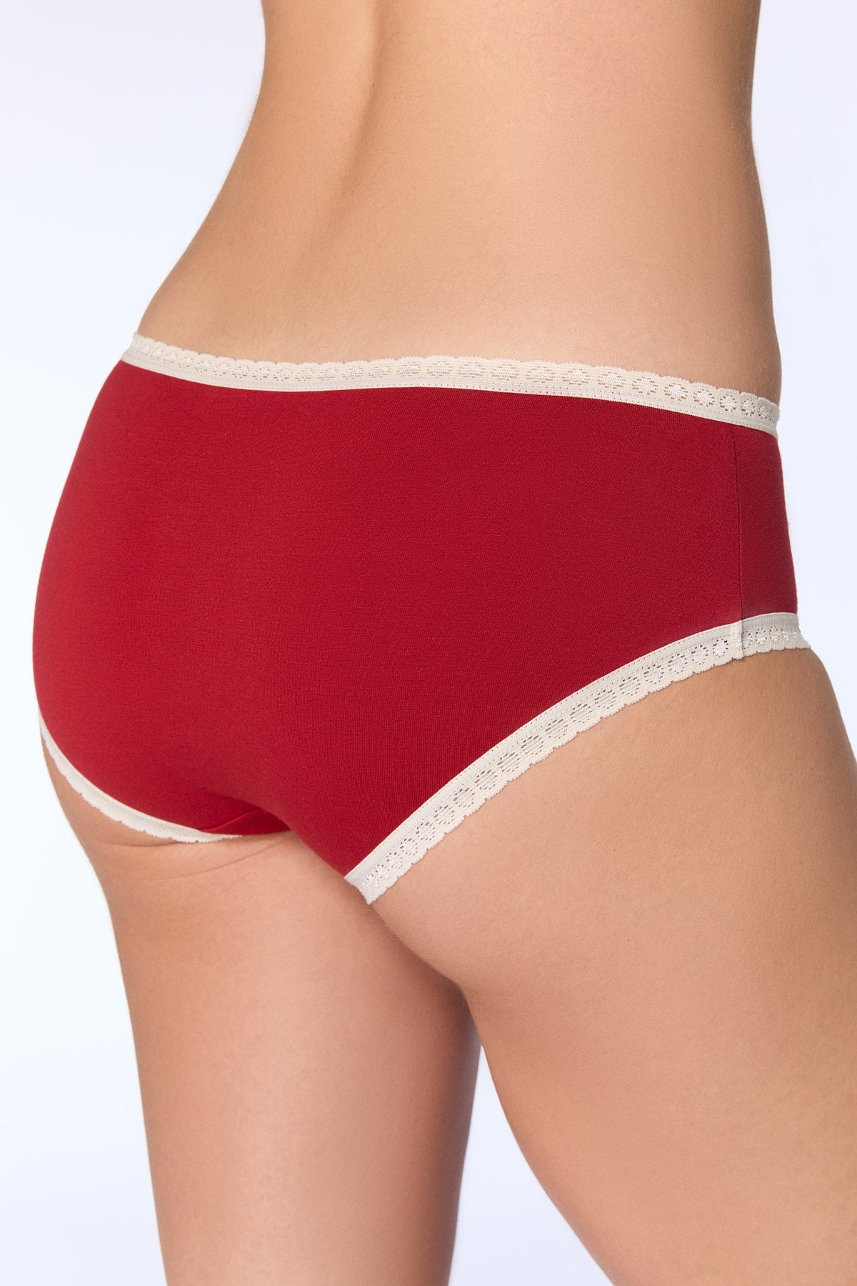 Hipster with Lace, Red