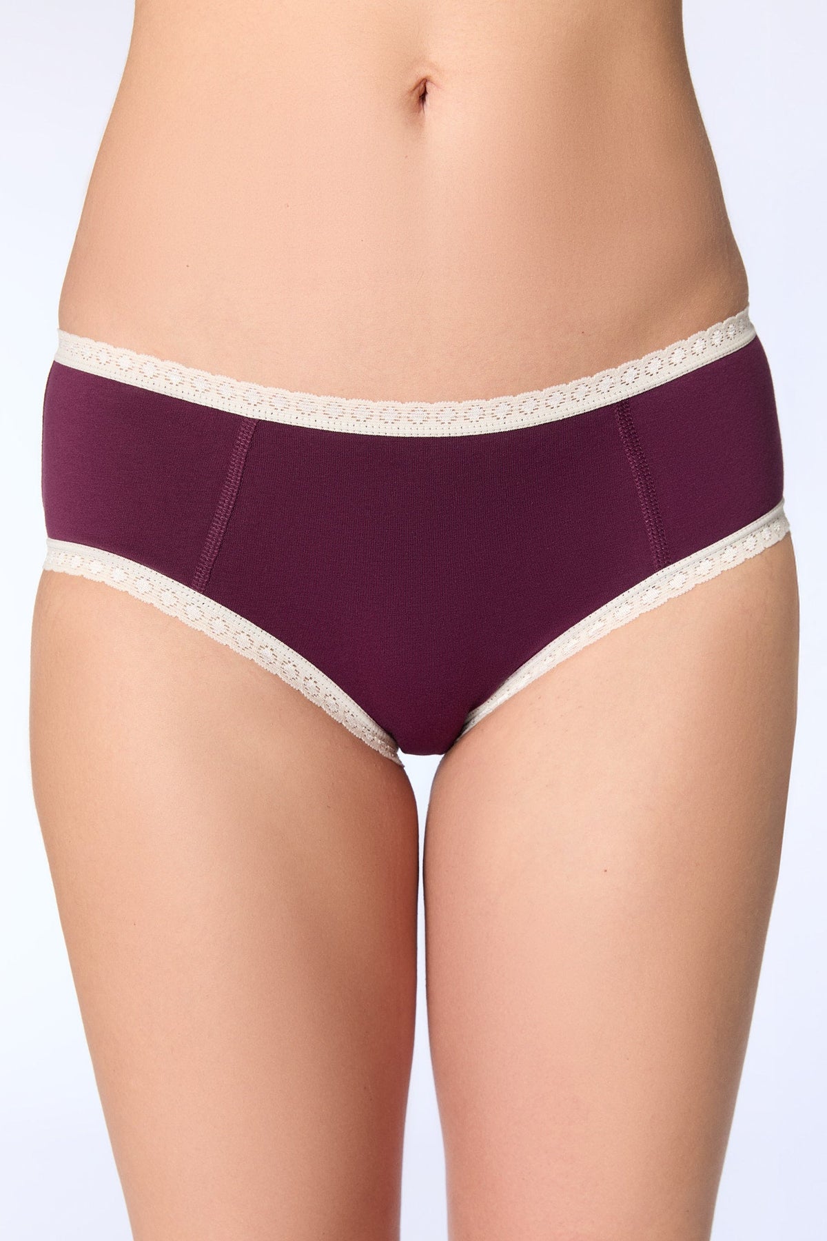 Hipster with Lace, Aubergine
