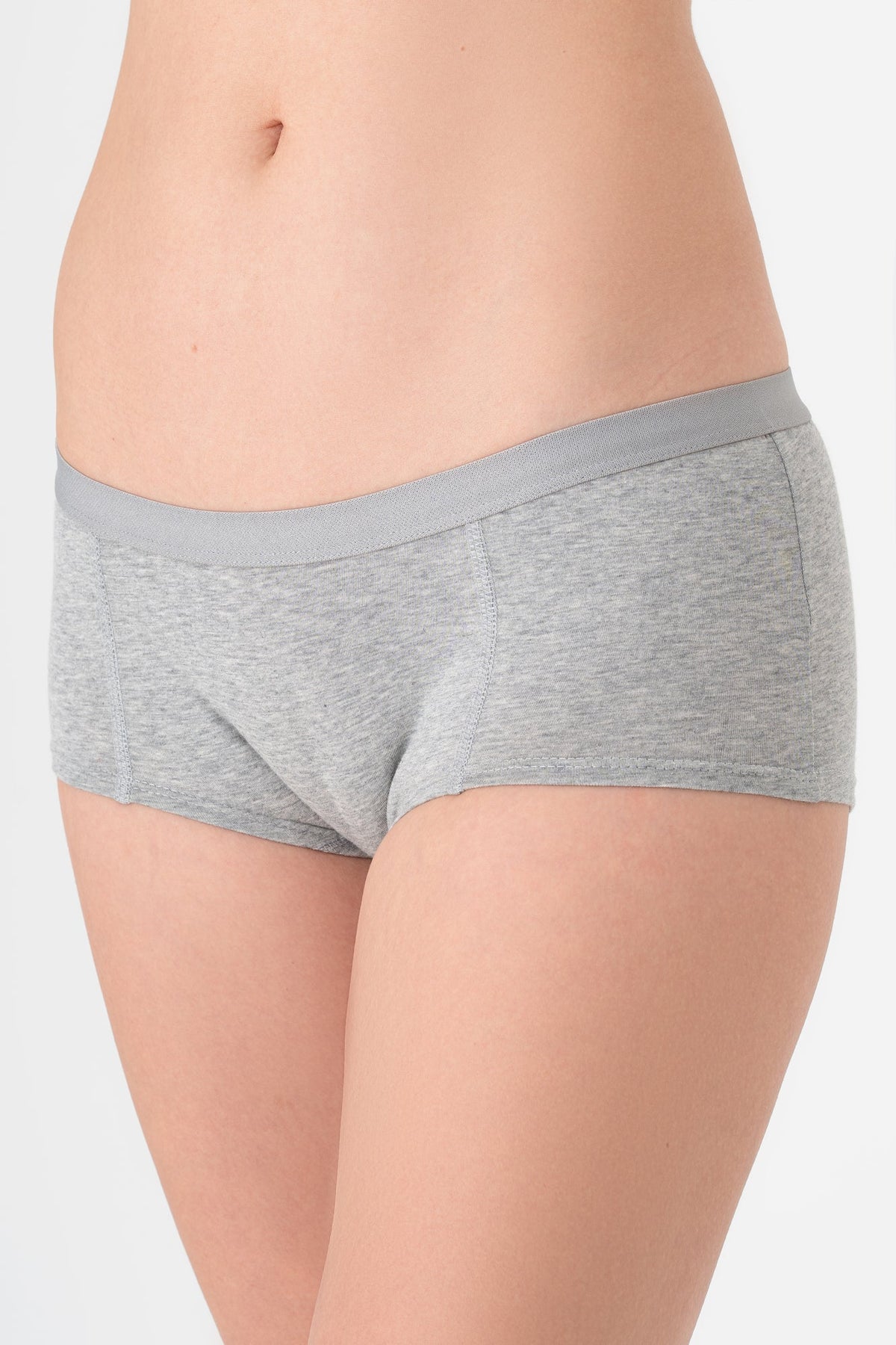 Women's Boyshorts, Light Grey — Albero Natur, view 2