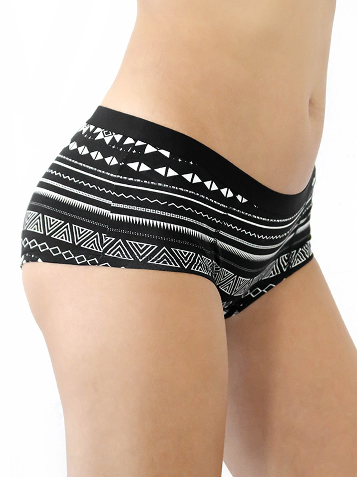 Women's Boyshorts, Black-White — Albero Natur, view 3