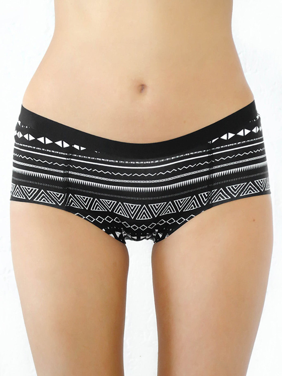 Women's Boyshorts, Black-White — Albero Natur
