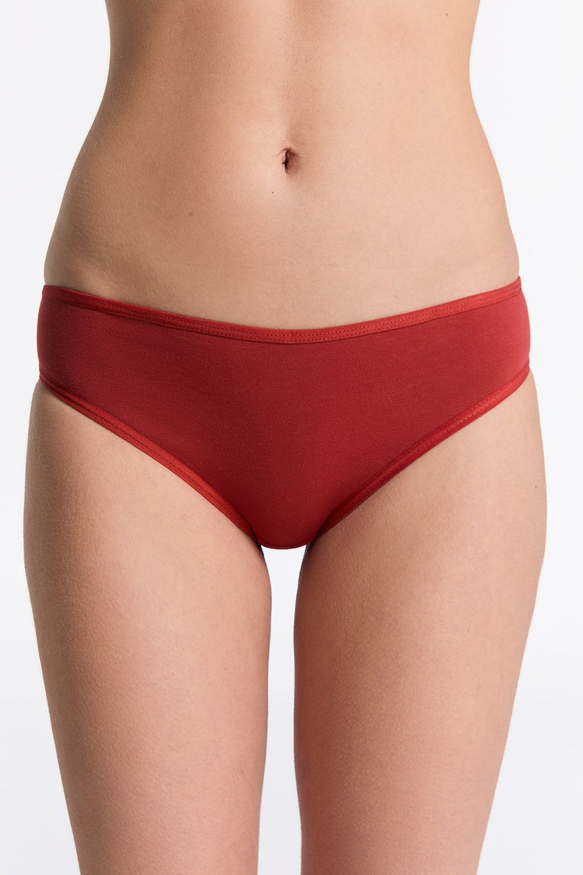 Women's Brief Classic, Red Ochre 3-Pack — Albero Natur, view 2