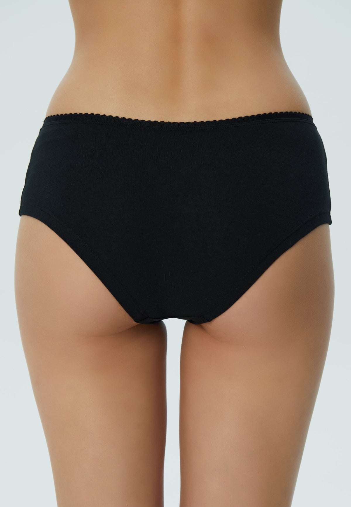 Women's Pants with Fine Lace, Black — Albero Natur, view 2