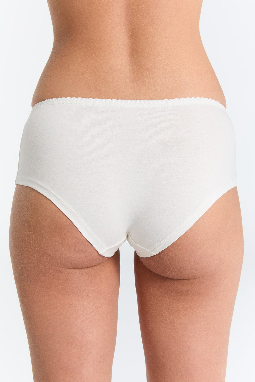 Women's Pants with Fine Lace, Natural White