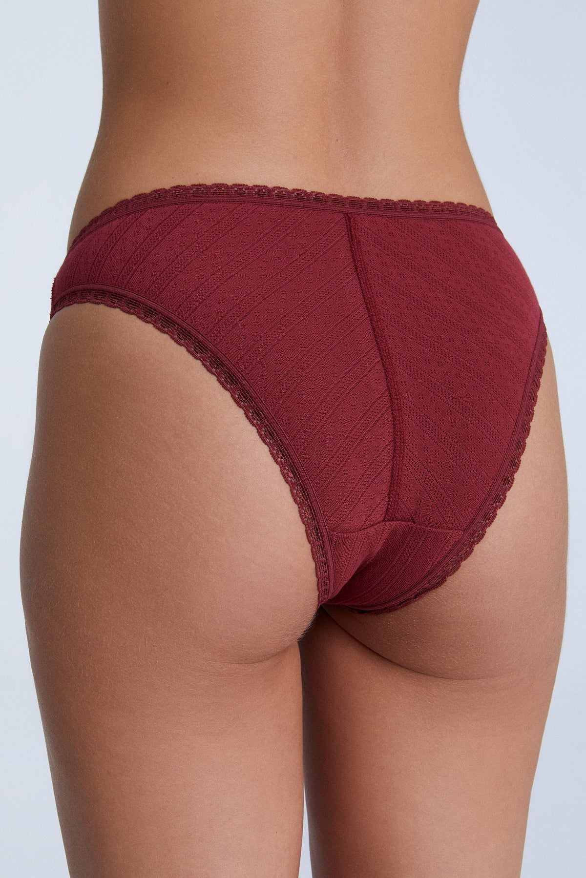 Jacquard Brief with Lace, Tibet Red — Albero Natur, view 3