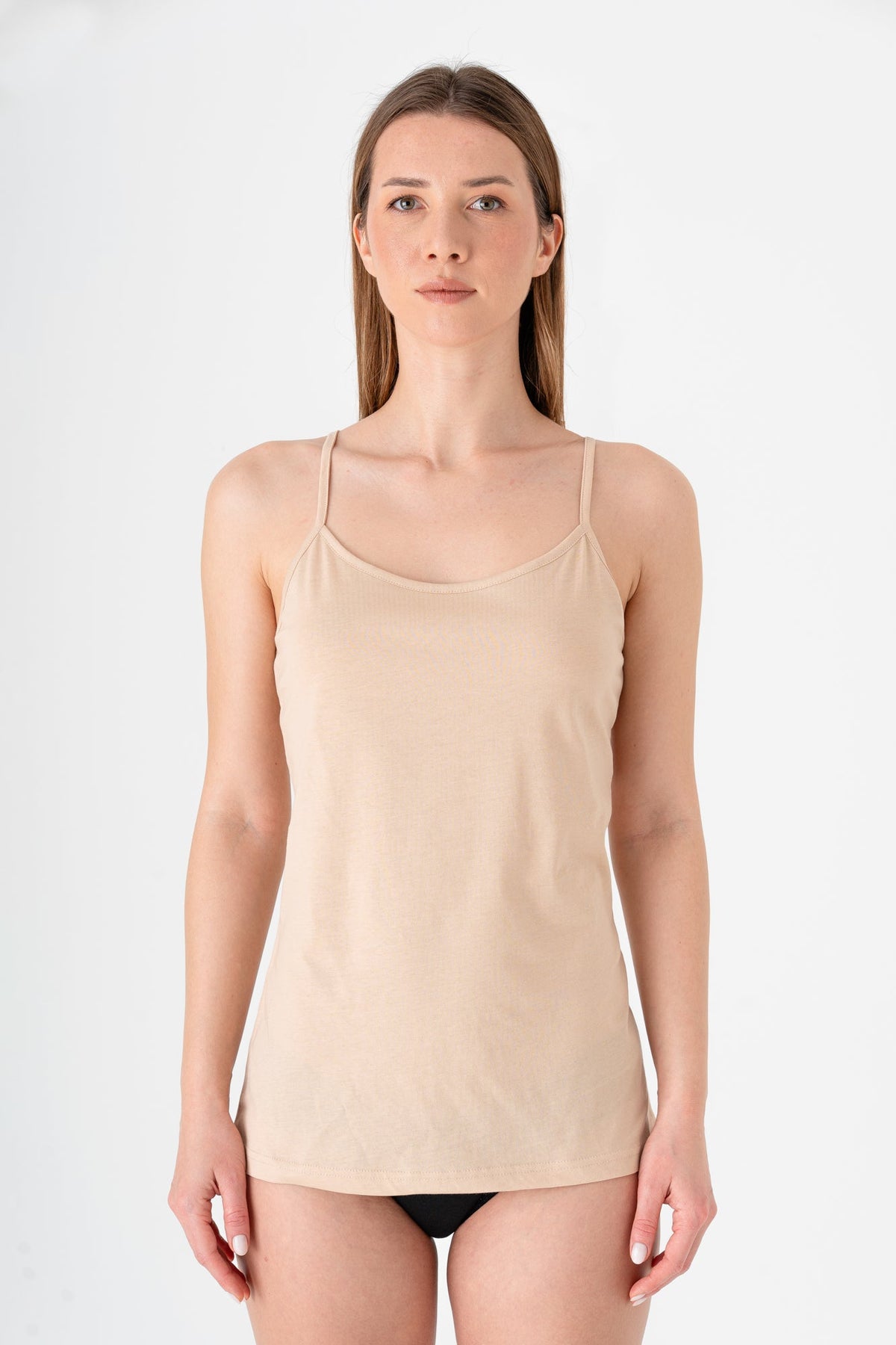 Women's Strappy-Top, Beige — Albero Natur, view 2
