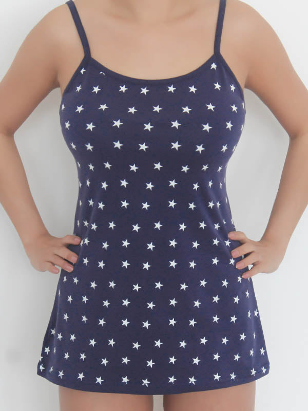 Women's Strappy Top Stretch, Navy — Albero Natur