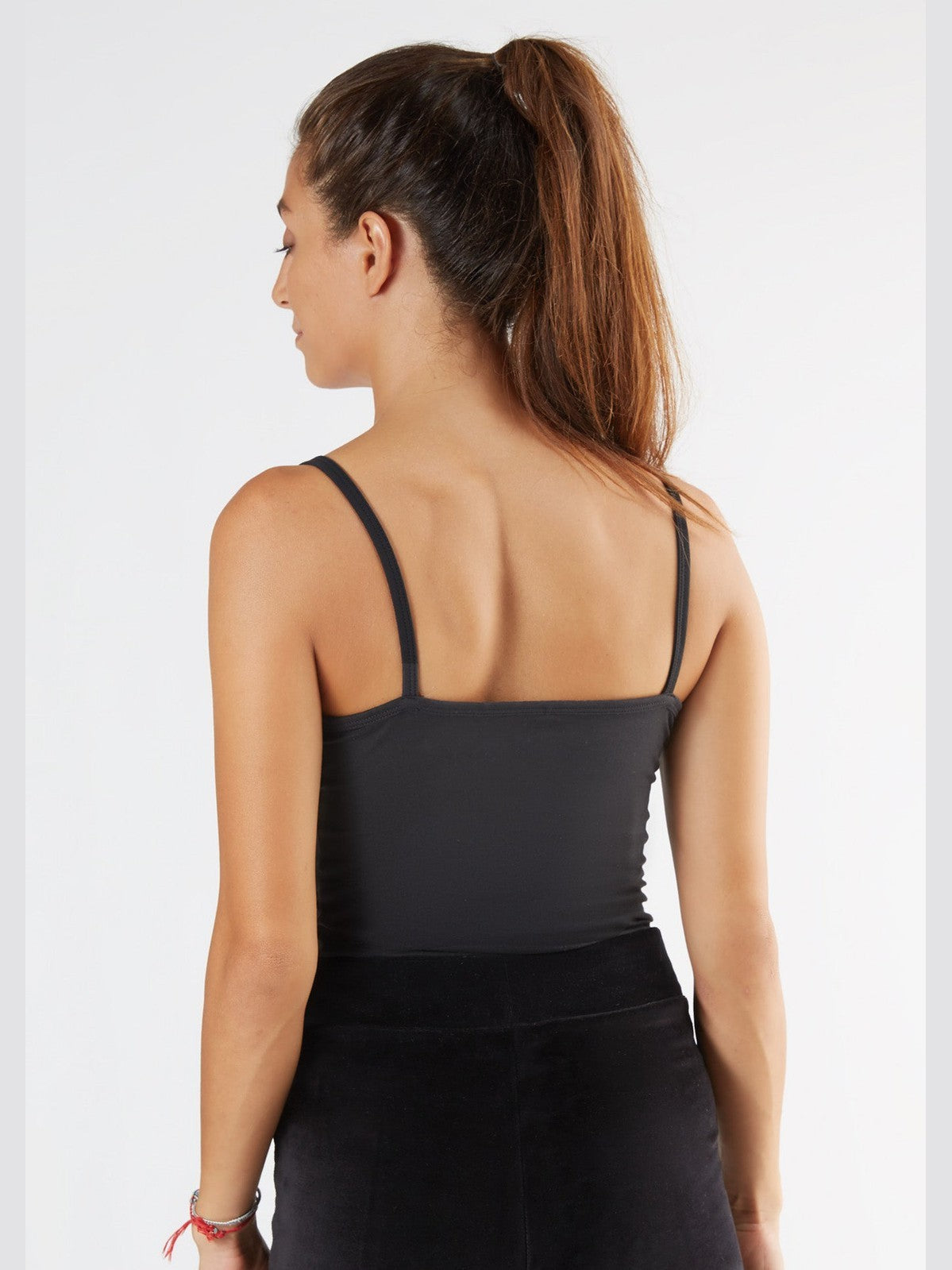 Women's Strappy Top Stretch, Black — Albero Natur, view 3
