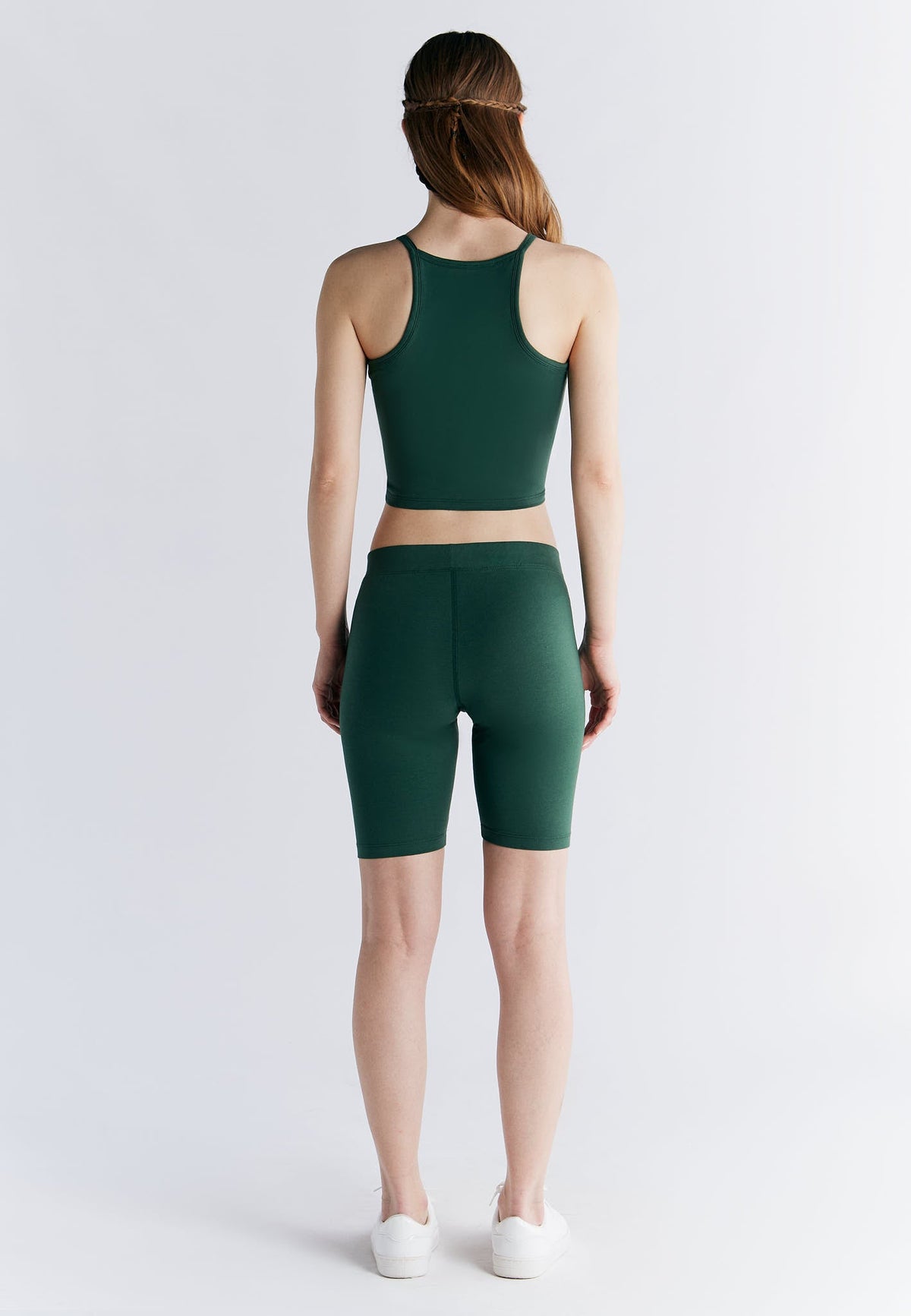 Women's Cycling Shorts, Pine Needle — Leela Cotton, view 5