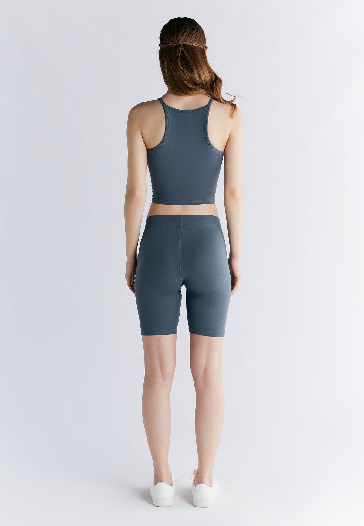 Women's Cycling Shorts, Dark Slate — Leela Cotton, view 5