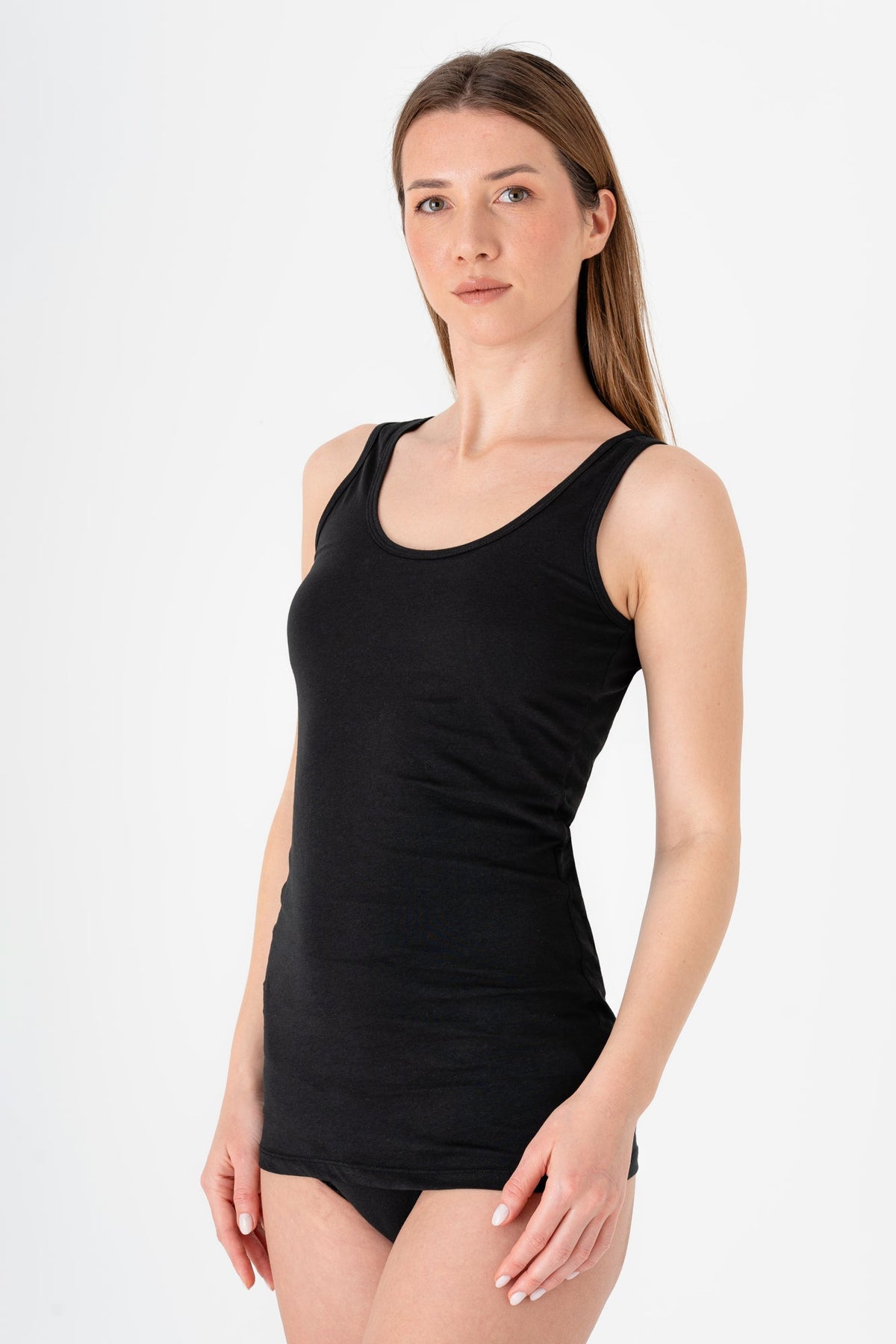 Women's Vest Top, Black — Albero Natur, view 2