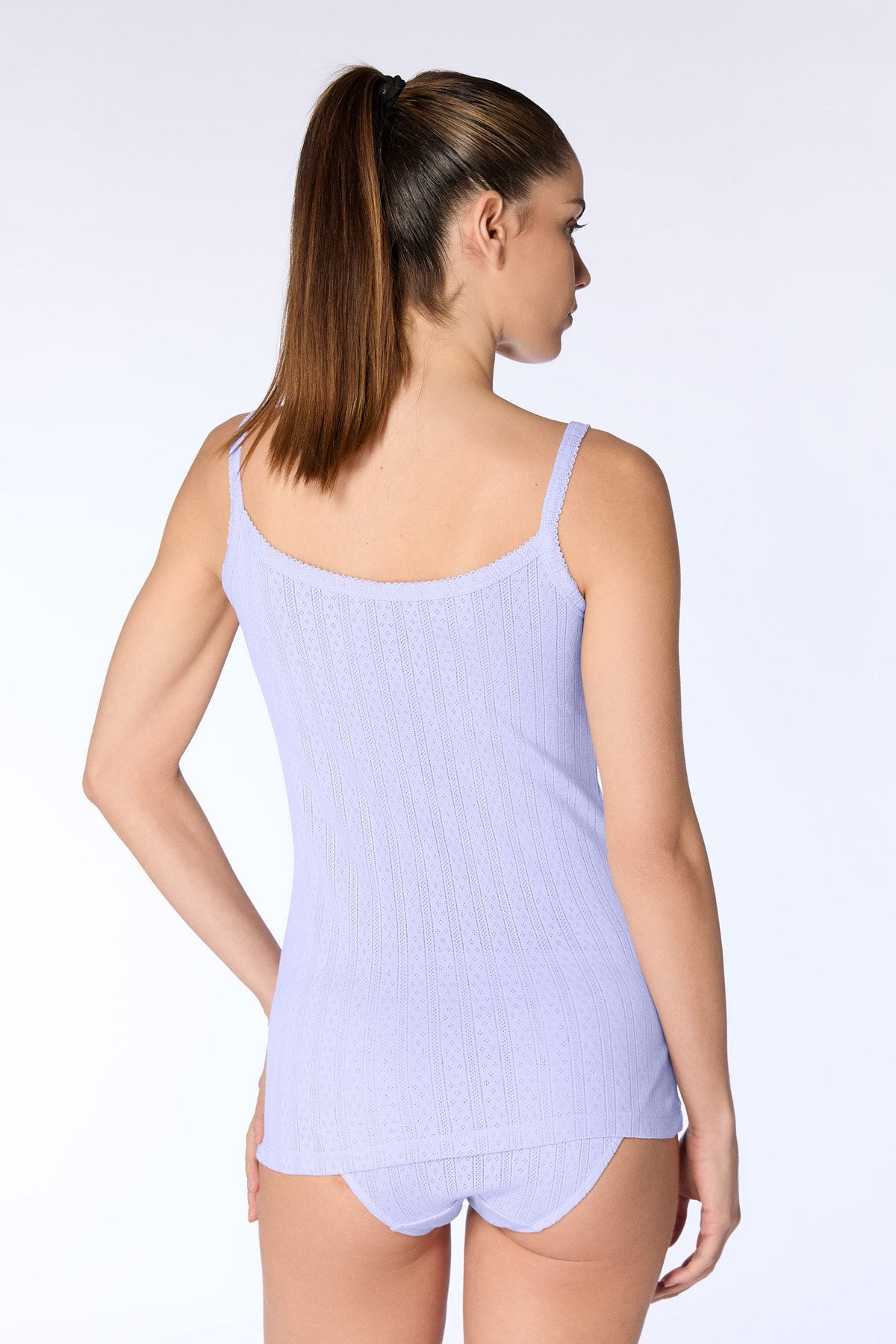 Women's Jacquard Top, Lavender Blue