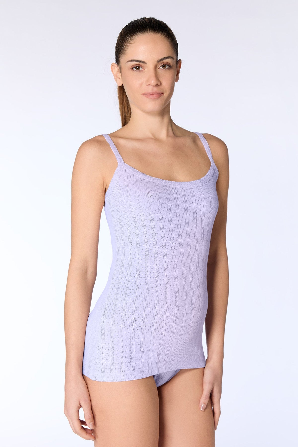 Women's Jacquard Top, Lavender Blue