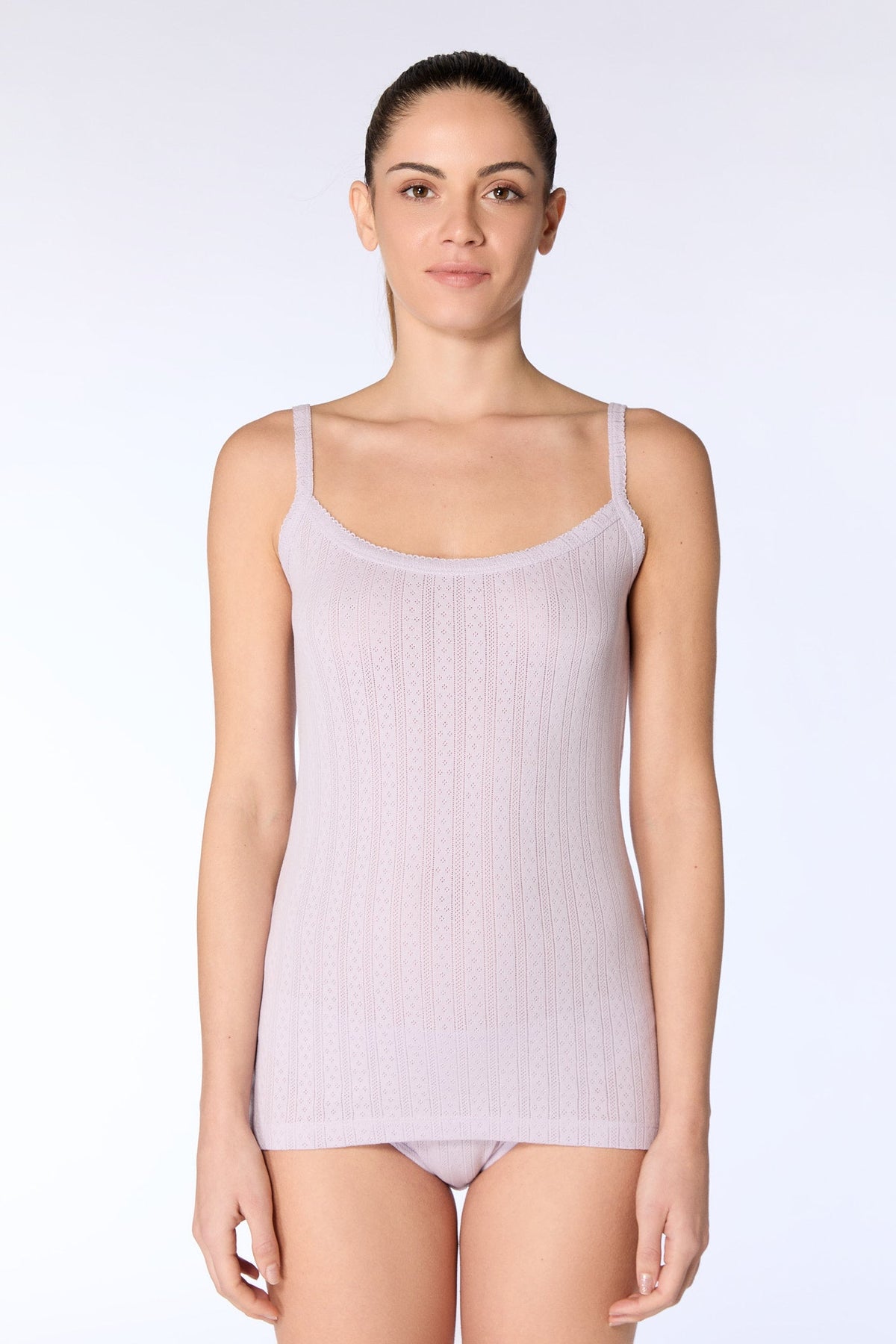 Women's Jacquard Top, Pale Lilac — Albero Natur, view 4