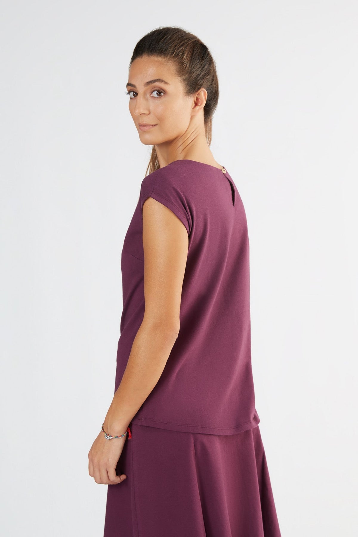 Women's Blouse - Shirt, Aubergine