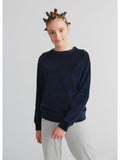 Women's Velour Sweatshirt, Midnight Blue