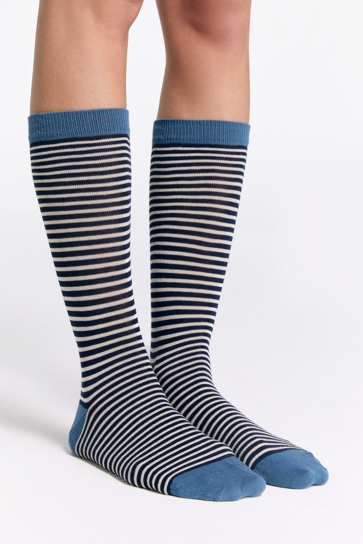Unisex Socks, Indigo-Natural-Denim (6-Pack) — Albero Natur, view 2