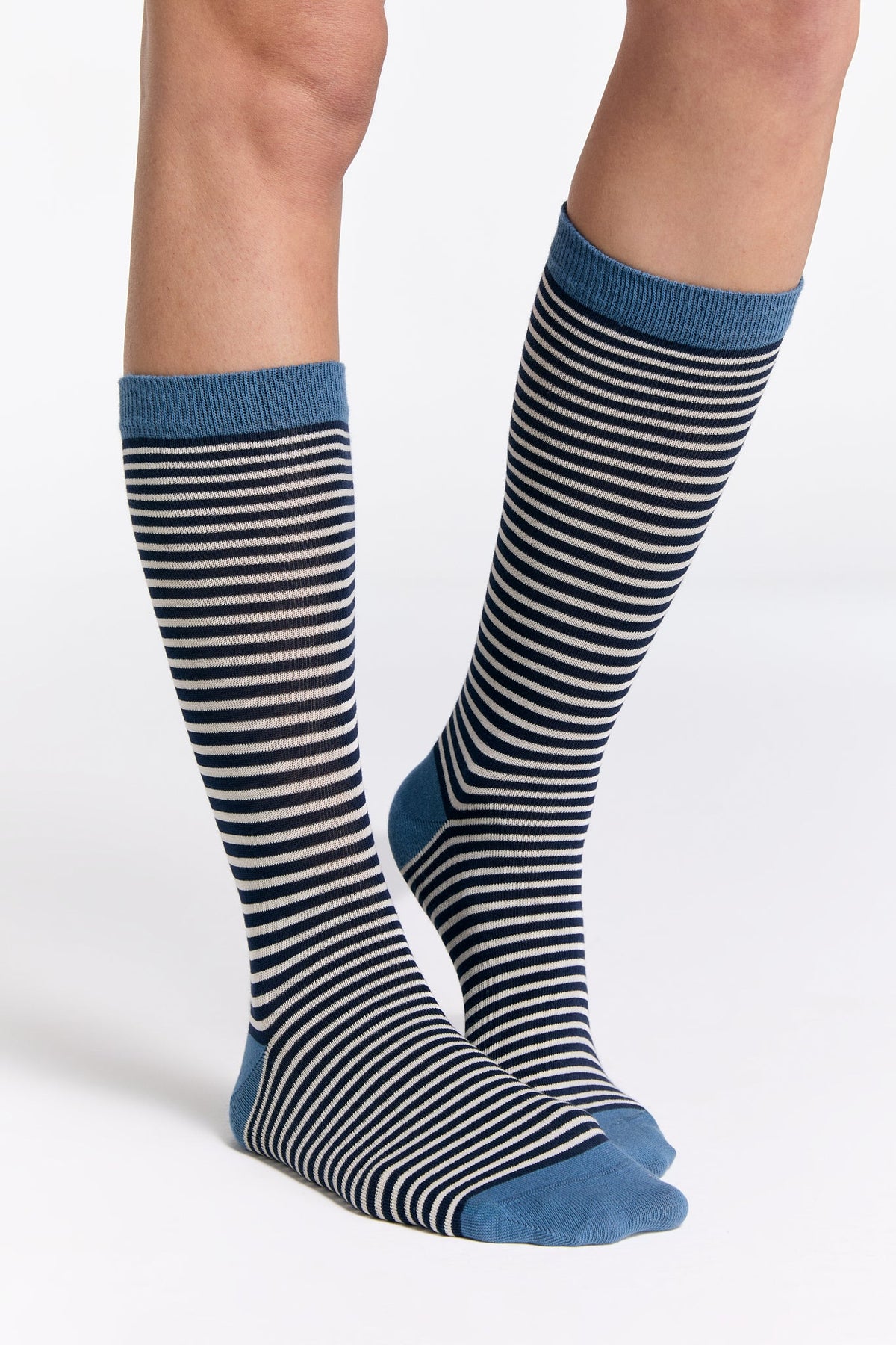 Unisex Socks, Indigo-Natural-Denim (6-Pack) — Albero Natur, view 3