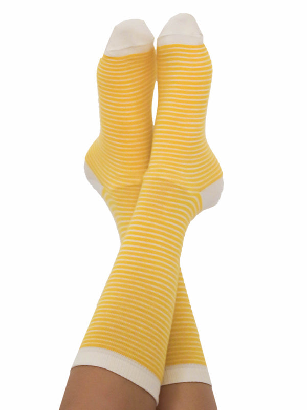 Unisex Socks, Yellow-Natural (6-Pack) — Albero Natur