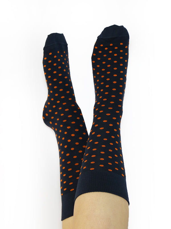 Unisex Socks, Indigo / Orange (6-Pack) — Albero Natur