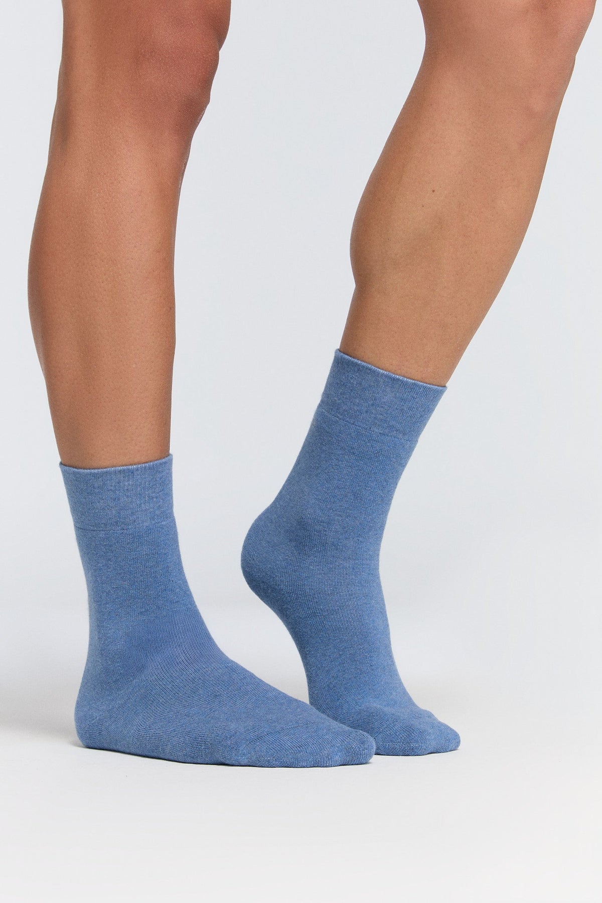Unisex Towelling Socks, Jeans-Melange (6 Pair) — Albero Natur, view 3