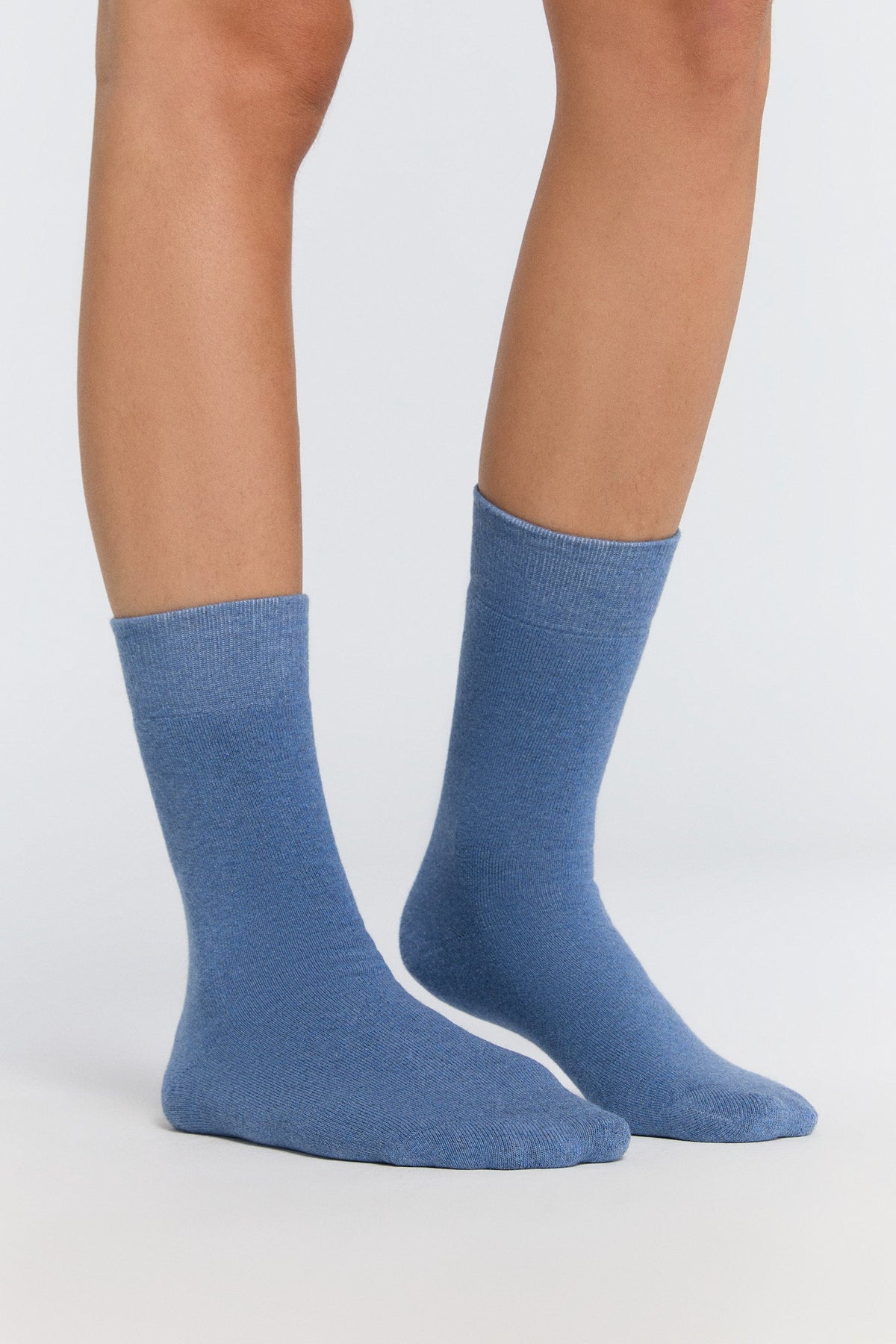 Unisex Towelling Socks, Jeans-Melange (6 Pair) — Albero Natur, view 2