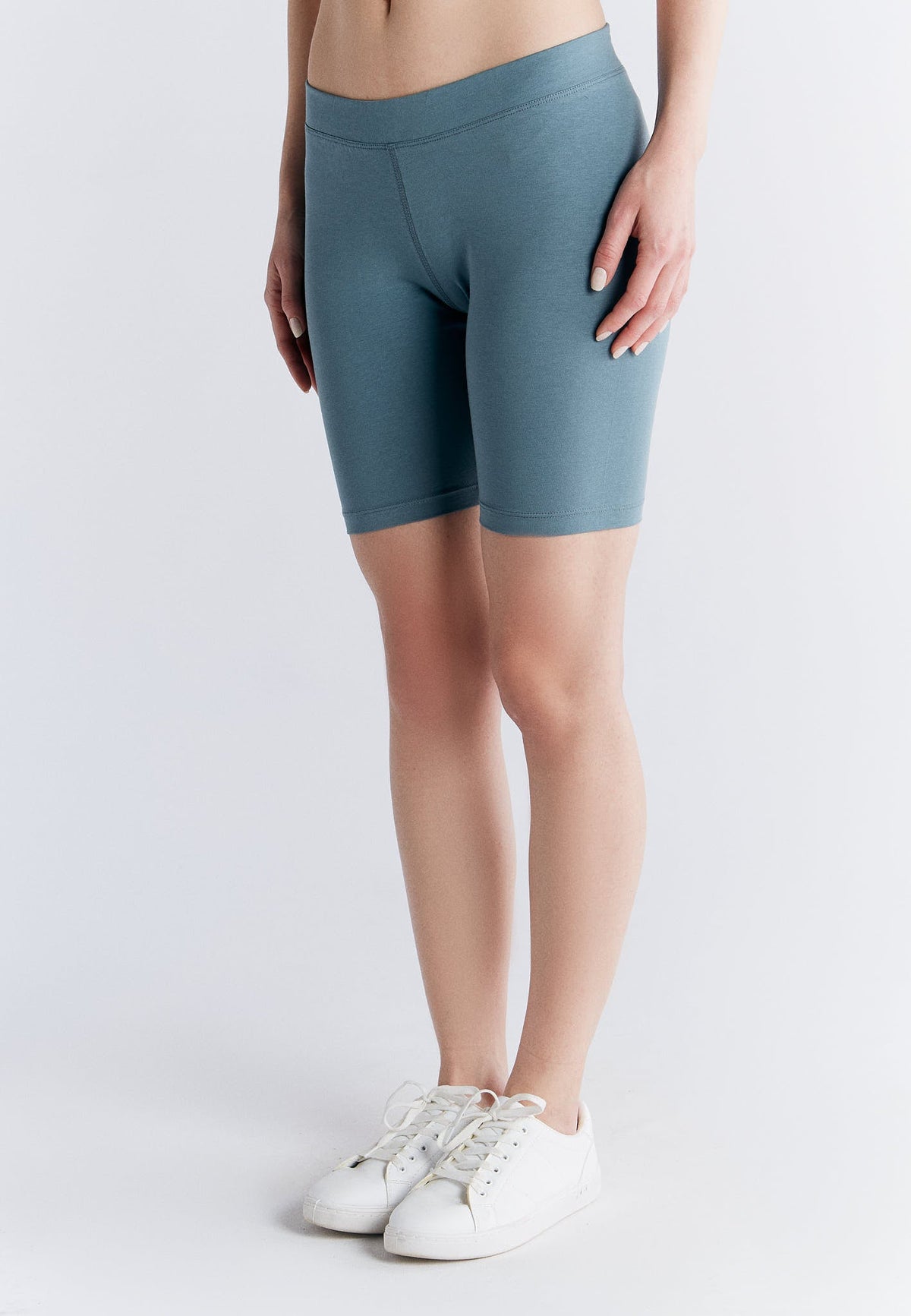 Women's Cycling Shorts, Gobelin Blue — Leela Cotton, view 3