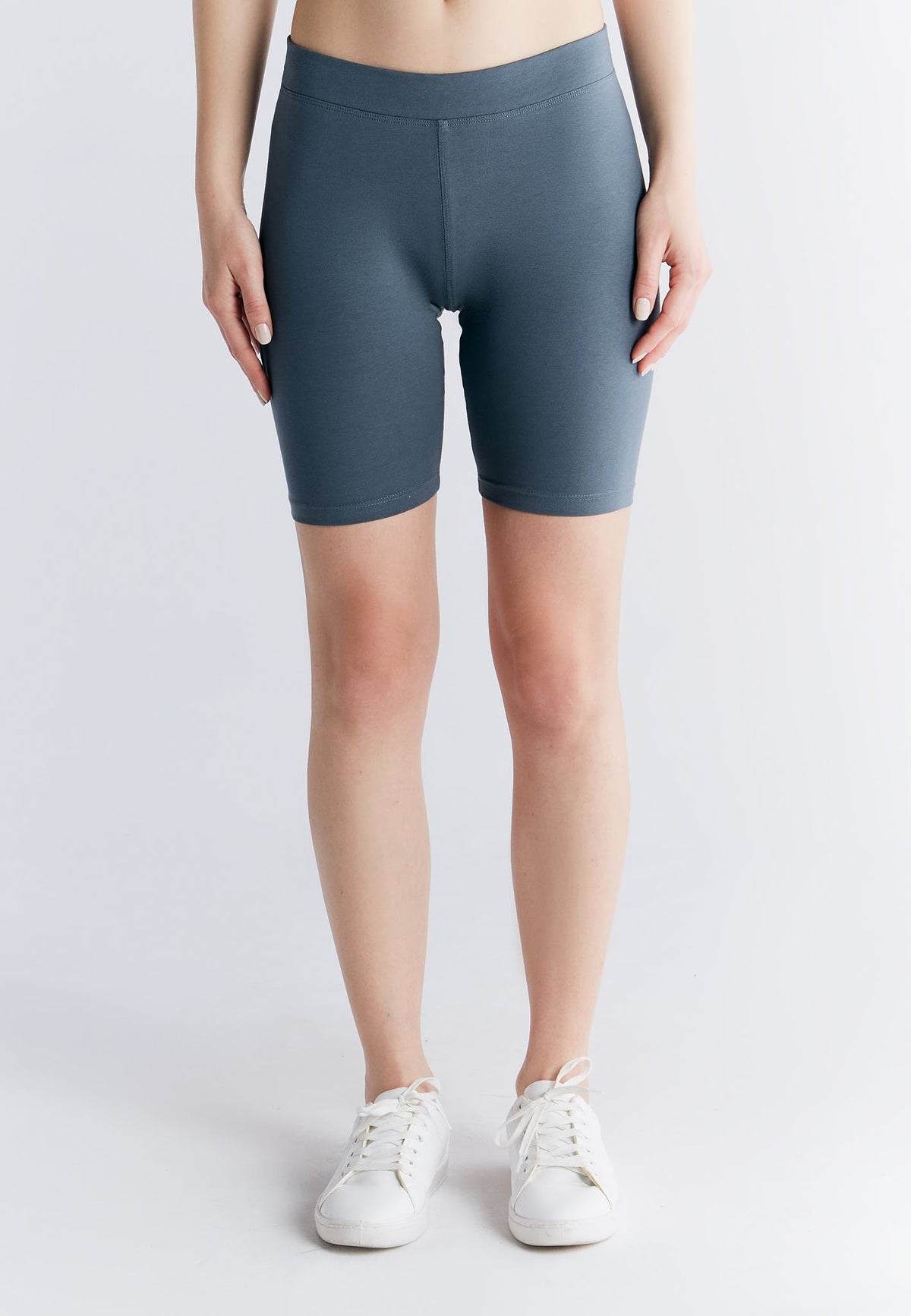 Women's Cycling Shorts, Dark Slate — Leela Cotton