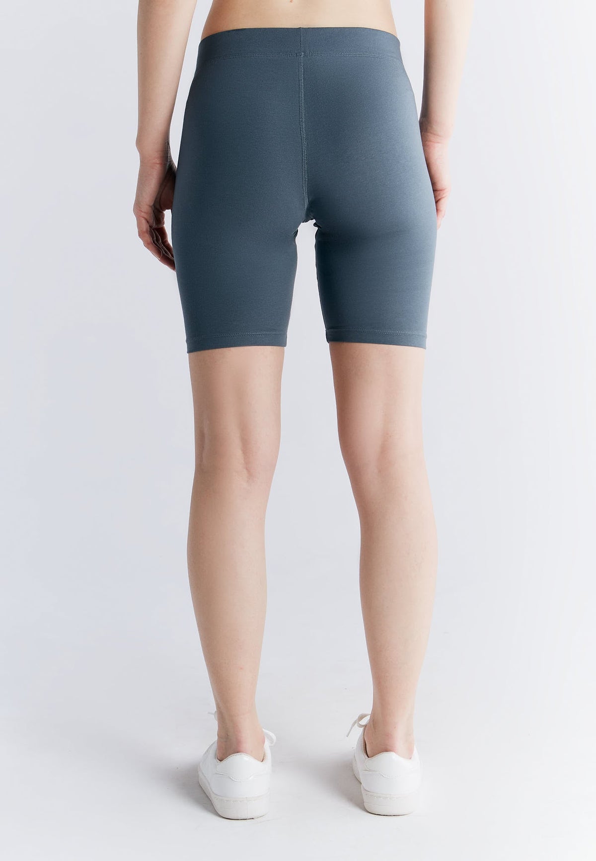Women's Cycling Shorts, Dark Slate — Leela Cotton, view 2