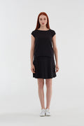 Skirt A - Line with Comfort Waistband, Black