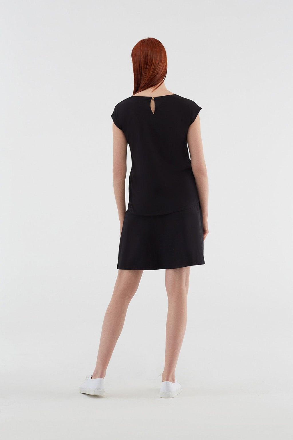 Skirt A - Line with Comfort Waistband, Black