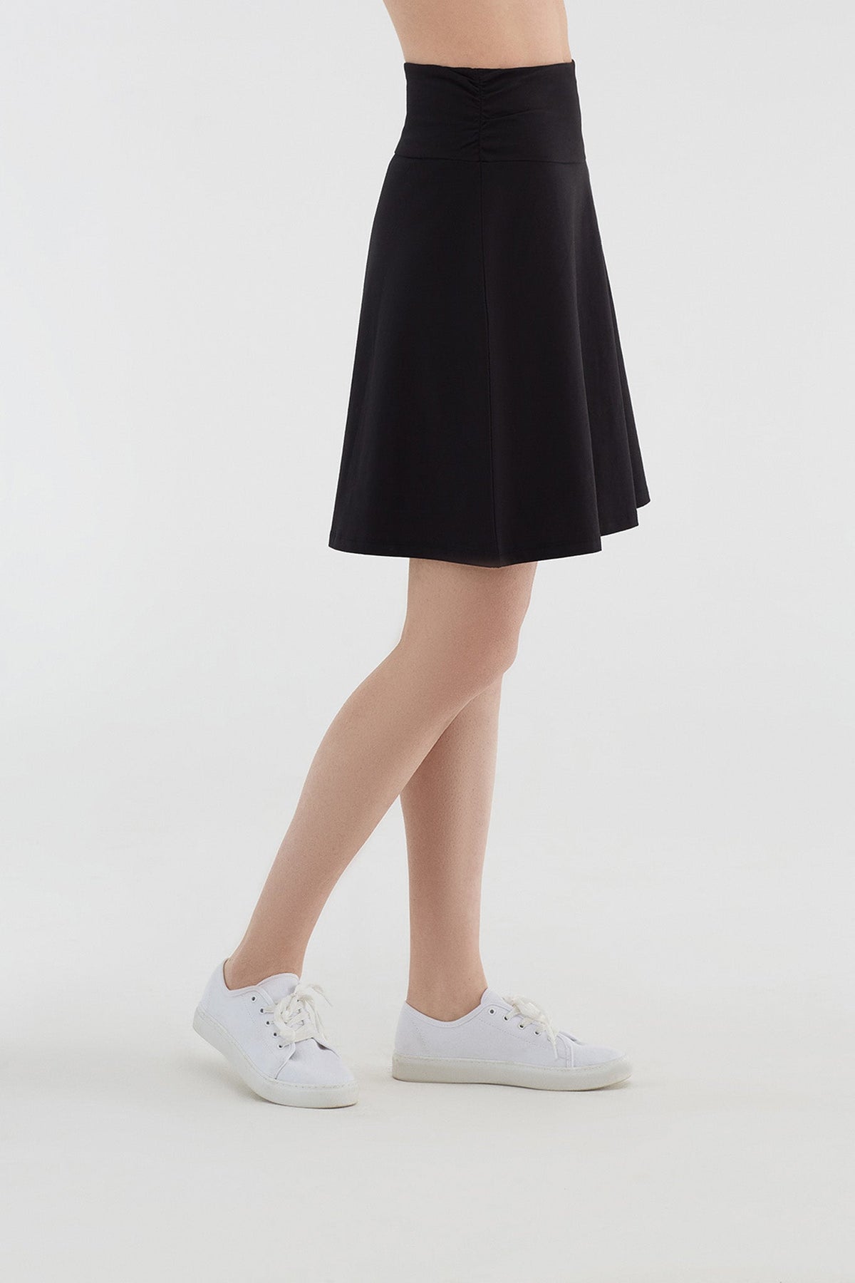 Skirt A - Line with Comfort Waistband, Black