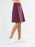 Skirt A - Line with Comfort Waistband, Aubergine