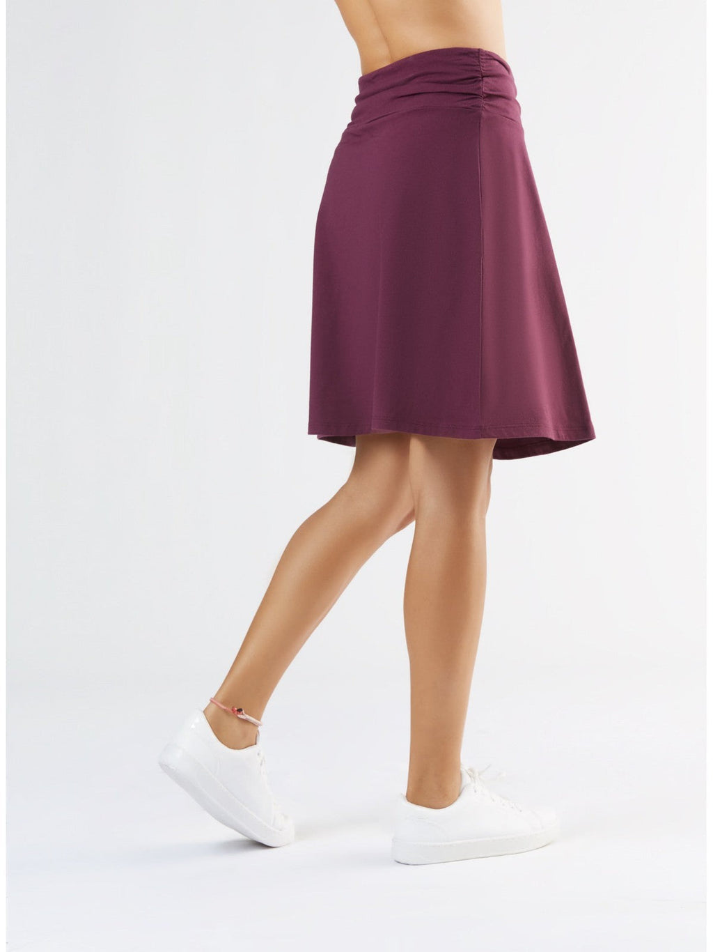 Skirt A - Line with Comfort Waistband, Aubergine