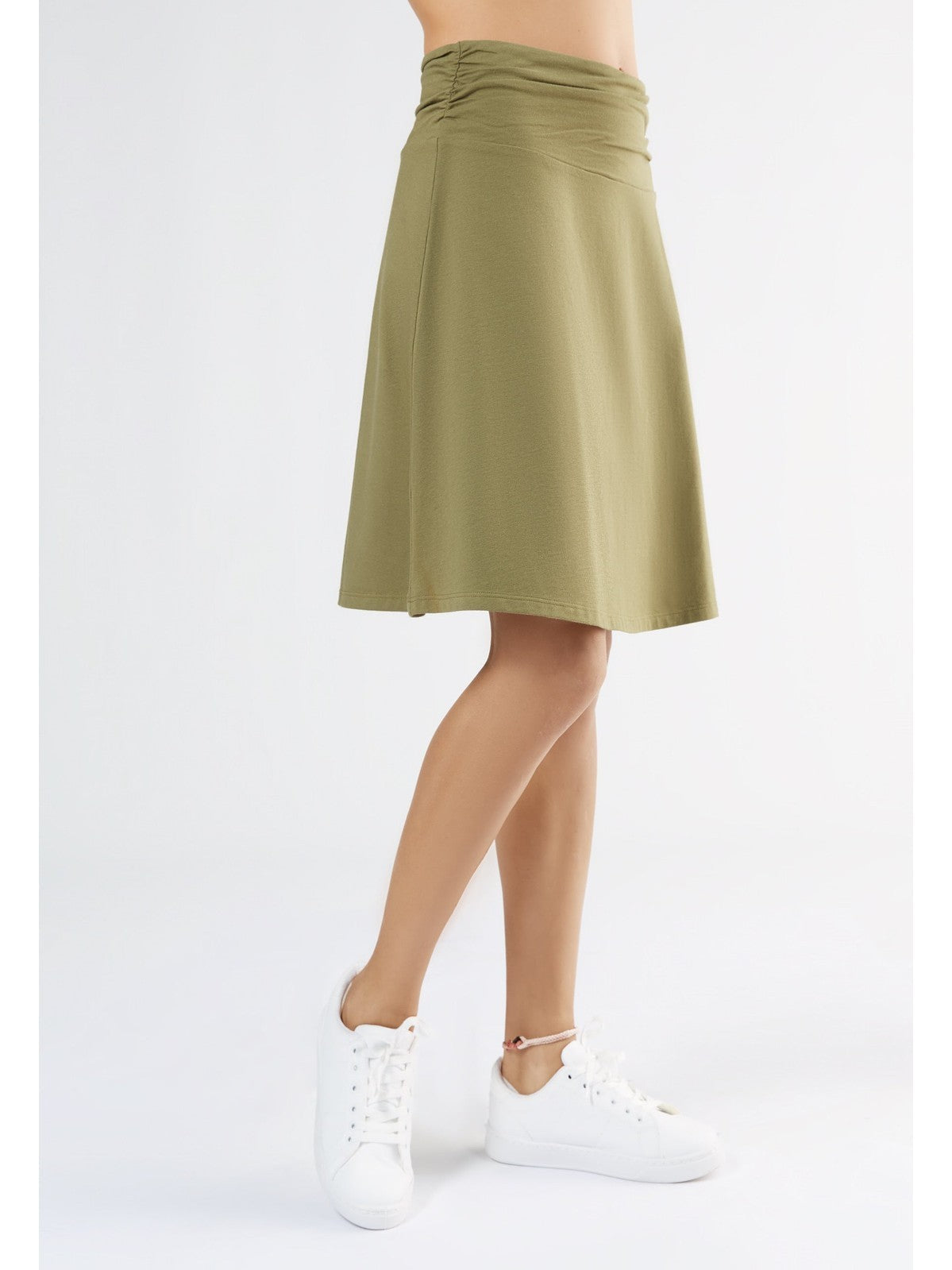 Skirt A - Line with Comfort Waistband, Olive