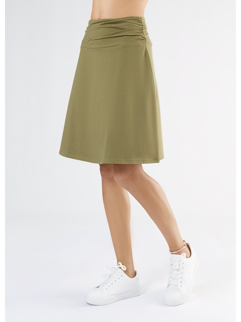 Skirt A - Line with Comfort Waistband, Olive