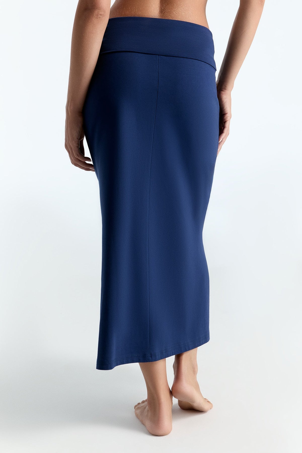 Women's Maxi Skirt, Admiral Blue — Leela Cotton, view 3